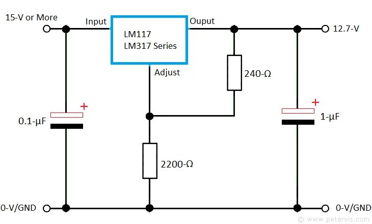 Lm317 стабилизатор даташит. Lm317t регулятор напряжения. Lm317 стабилизатор схема включения. Стабилизатор напряжения на 12 вольт на lm317 схема.