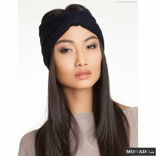 повязка на голову вязаная. голубая повязка. повязка для волос женская. тюрбан твист. повязка на голову вязвнная черная.