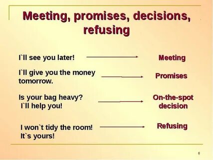Offer decision promise