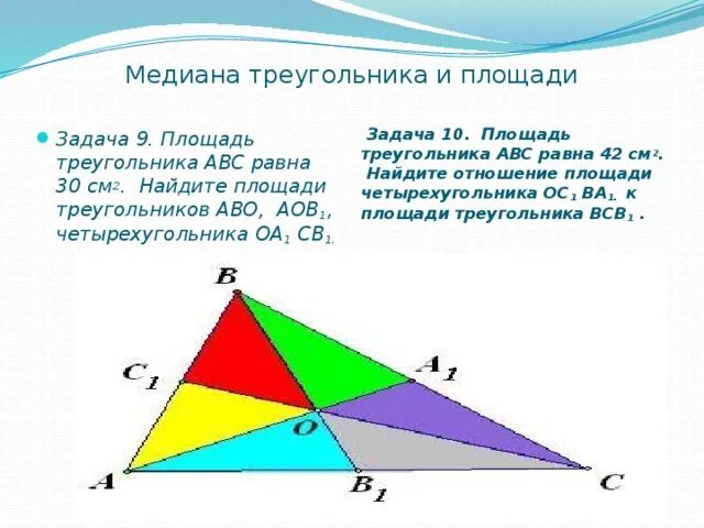 Медиана треугольника 2 1. Медиана и площадь треугольника. Медиана треугольника АВС. Нахождение Медианы треугольника. Отношение площадей треугольников.