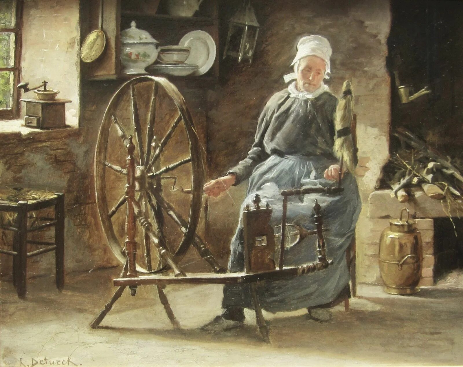 Старуха прядет. Ван Гог прялка. Ван Гог женщина с прялкой. Прялка в живописи. Старуха с прялкой.