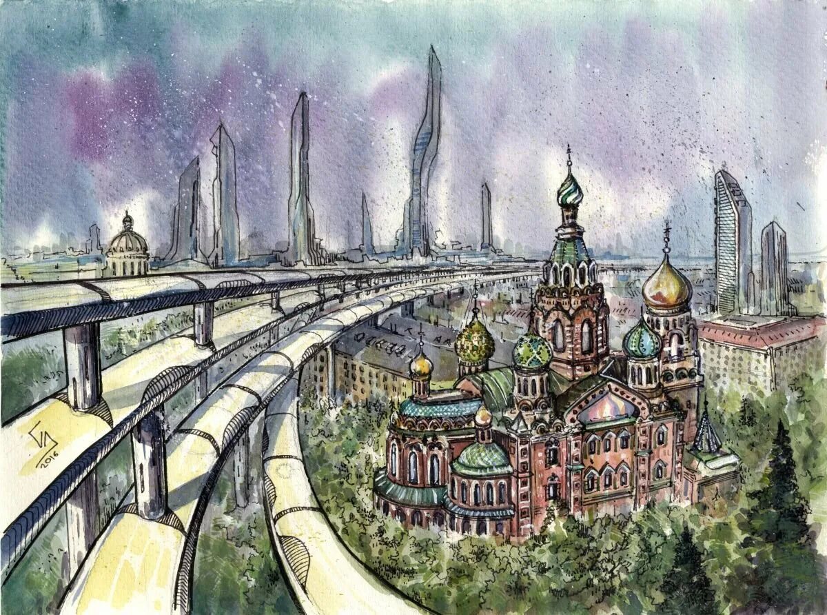 Город рисунок. Санкт-Петербург в будущем. Эскиз города. Эскиз города будущего.