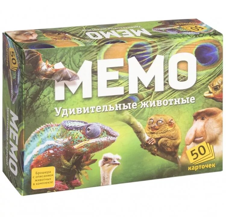 Карточки мемо. Игра Мемо удивительные животные. Мемо удивительные животные 50 карточек. Настольная игра Нескучные игры Мемо удивительные животные. Мемо игра 50 карточек животные.