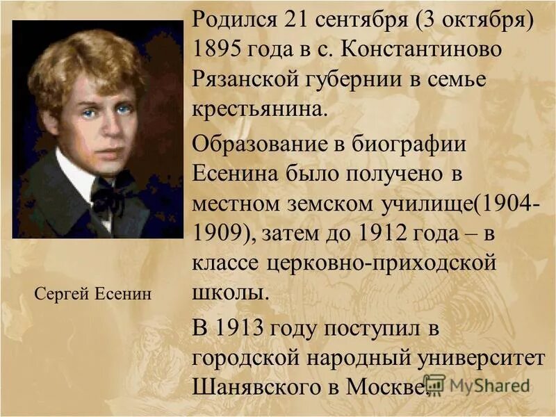 био есенина. биография есенина. тест по биографии есенина. тест по творчеству есенина. есенина».