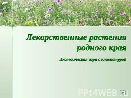 Презентация растения родного края