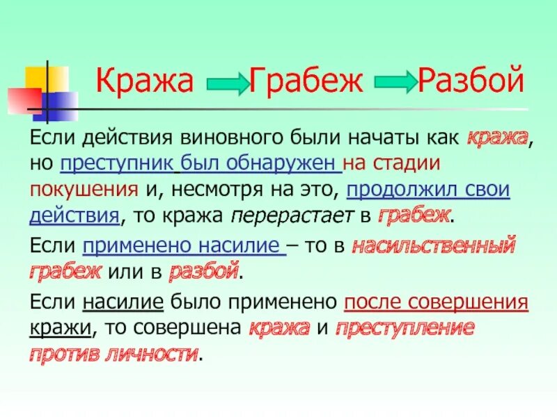 Кража грабеж разбой. Кража грабеж разбой отличия. Перерастание кражи в грабеж или разбой.. Отличие вымогательства от грабежа и разбоя. Украденный примеры