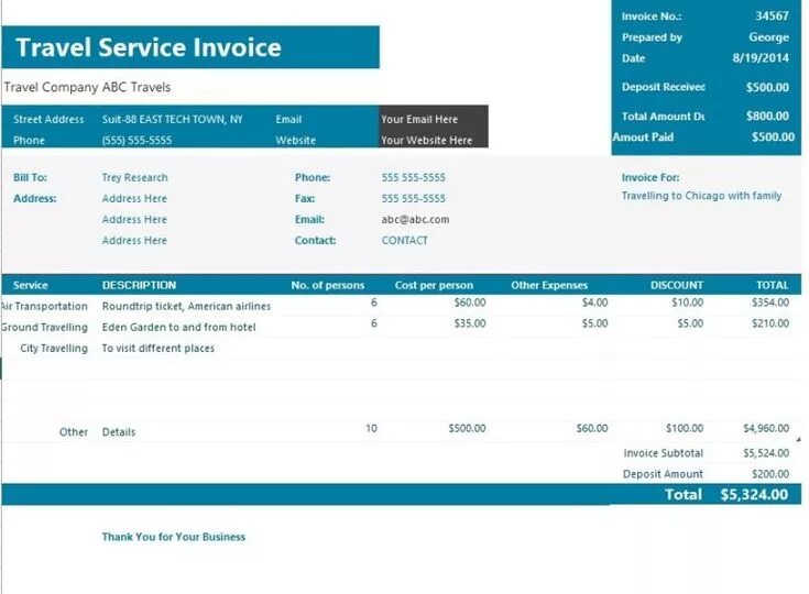 Invoice received. Invoice service. invoice design. transportation invoice. silk row travel invoive.