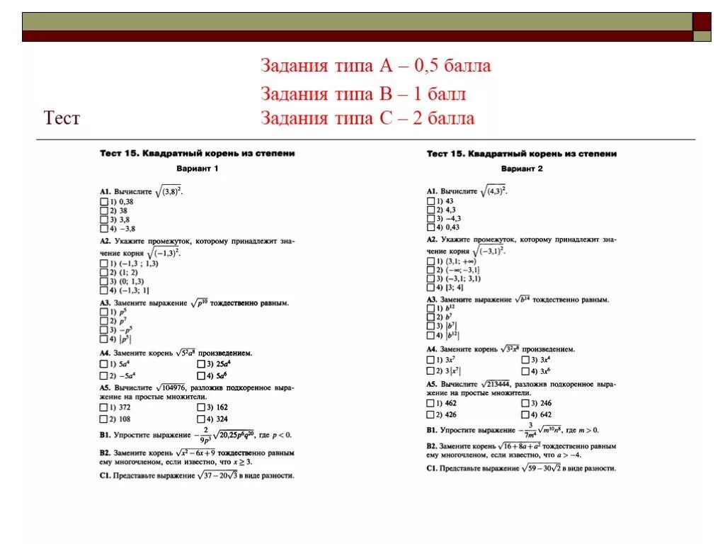 Квадратные корни Арифметический квадратный корень 8 класс тесты. Кв корень из степени 8 класс. Контрольная Арифметический квадратный корень 8 класс. Квадратный корень из степени 8 класс.