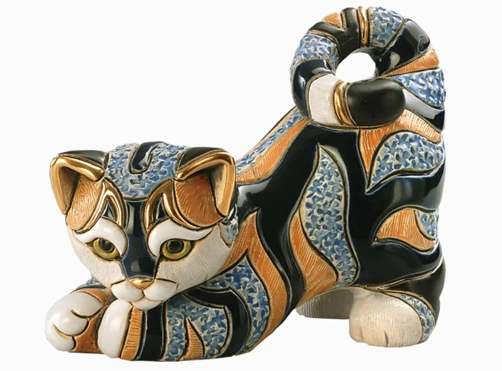 Керамическая кошка купить. Фигурка de Rosa Rinconada. Статуэтка кошки de Rosa Rinconada. Керамические фигурки для интерьера. Статуэтки кошек из керамики.
