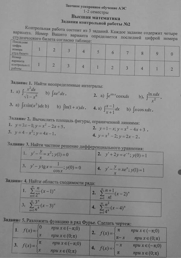Задания по высшей математике. Контрольная по высшей математике. Контрольная работа по высшей математике 1 курс 2 семестр. Задачи по высшей математике 1 курс.