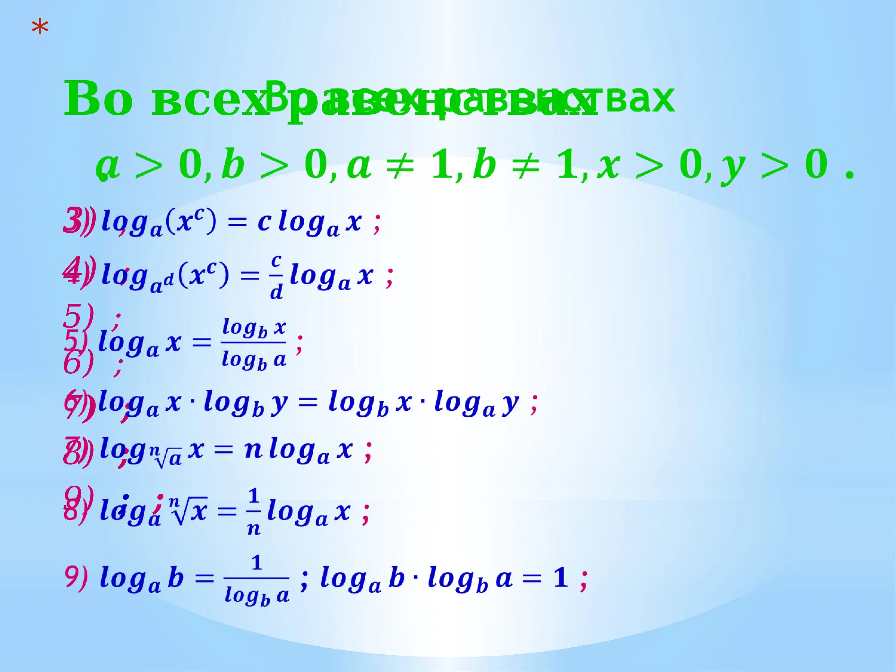 Loga b 5. Логарифм. Логарифмические уравнения. Решение логарифмов. Логарифмические уравнения формулы.