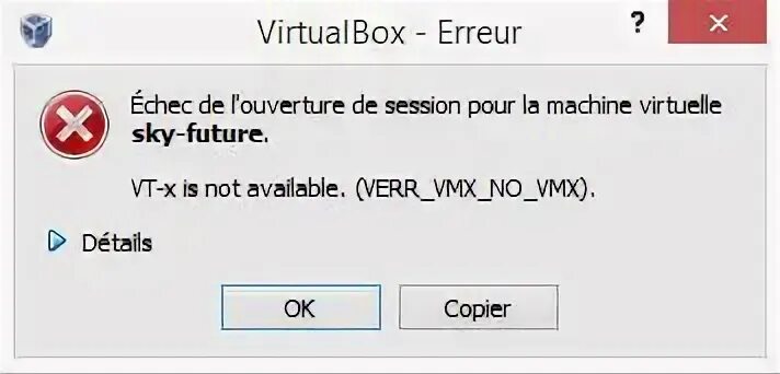 Vt x is not available
