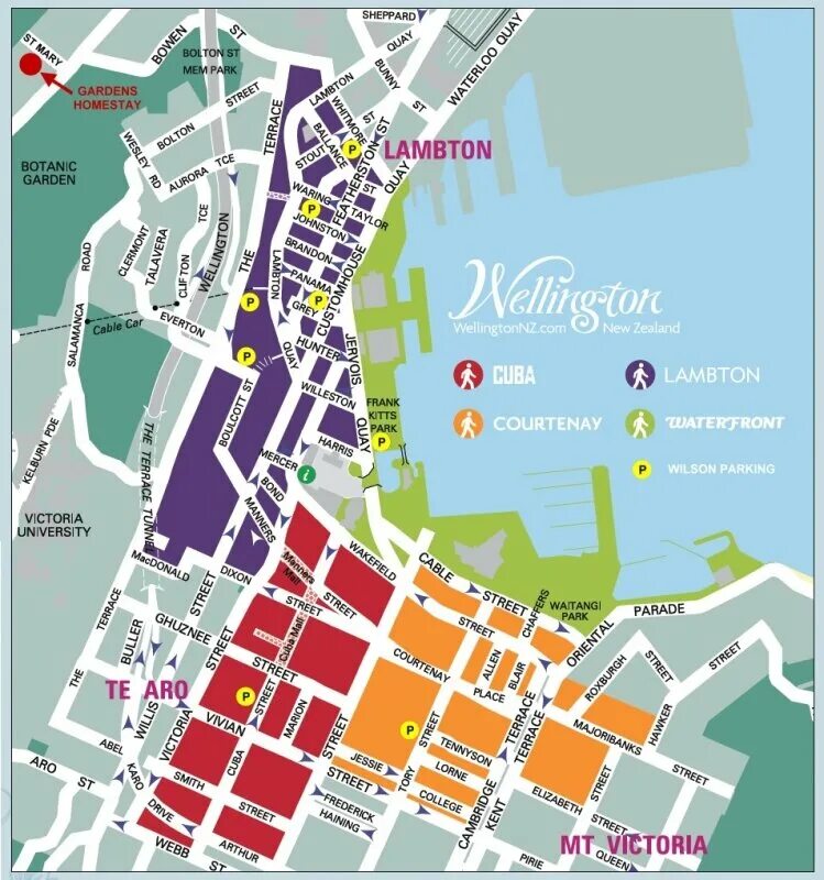 Веллингтон на карте. Город Веллингтон на карте. Районы Веллингтона. Wellington районы.