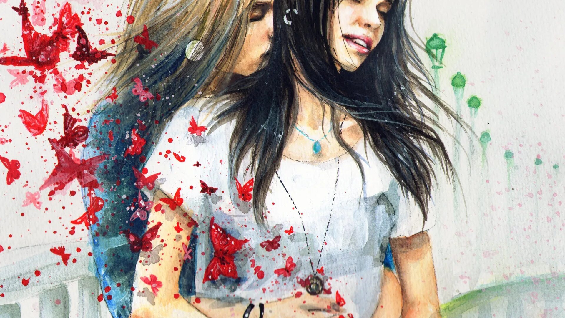 Художница christina papagianni. Краски рисунок девочки. Краски рисунок девочки. Портрет девушки акварелью. Картина акрилом девушка.