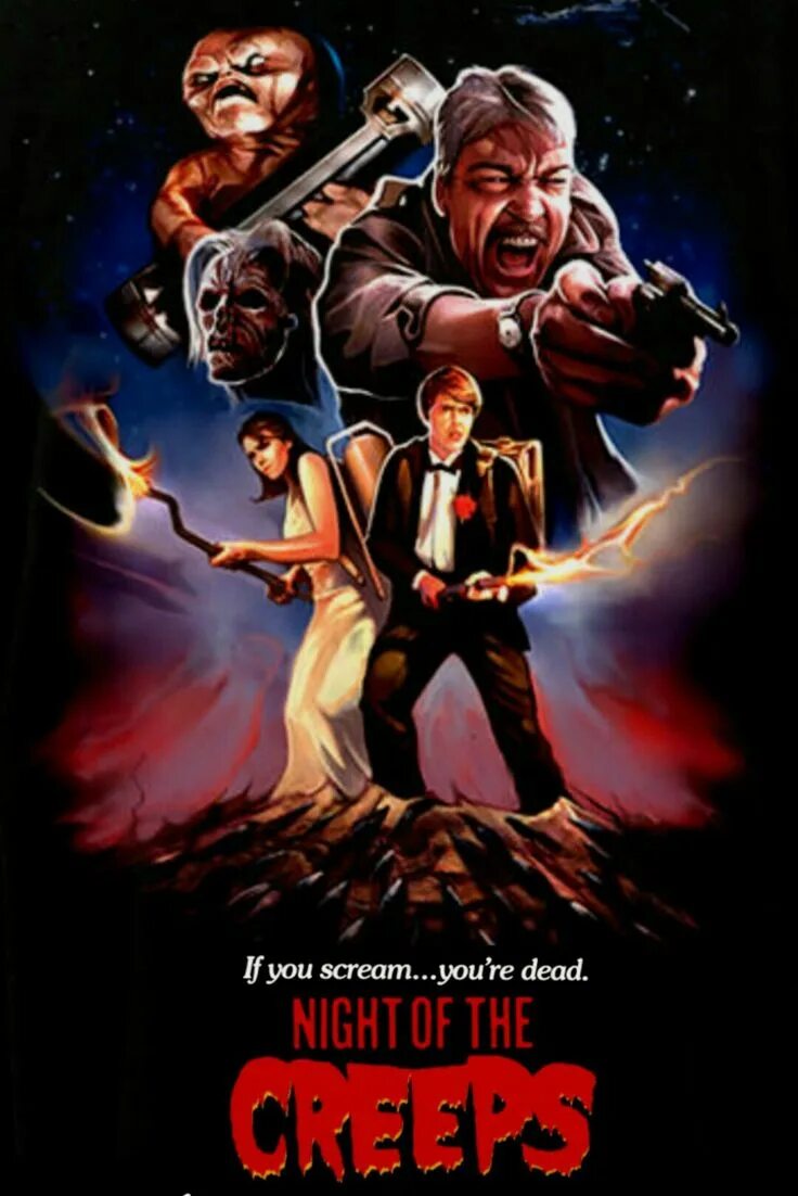 Night of the creeps recover. Ночь ползучих тварей (1986). Ночь ползучих тварей 1986 Постер.