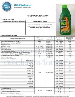 Ойл клуб анализ масел