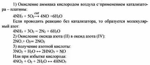 Каталитическое разложение аммиака реакция