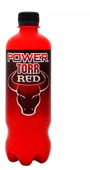 Повер ред. Power Torr красный. Энергетик с быком на крышке.
