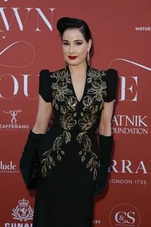 DITA VON TEESE at a Private View of Crown to Couture at Kensington Palace 0...