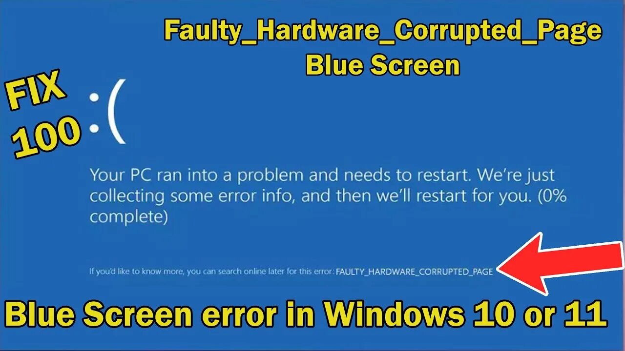 Faulty hardware corrupted page windows. Faulty hardware corrupted page. код остановки faulty hardware corrupted page. blue control singer 2025.