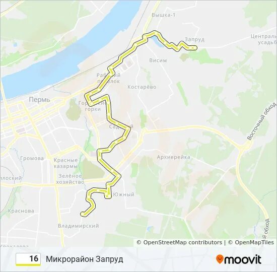 Маршрутная 16. Запруд Пермь на карте. Маршрут 16. Карта микрорайон Владимирский. Микрорайон Владимирский Пермь.