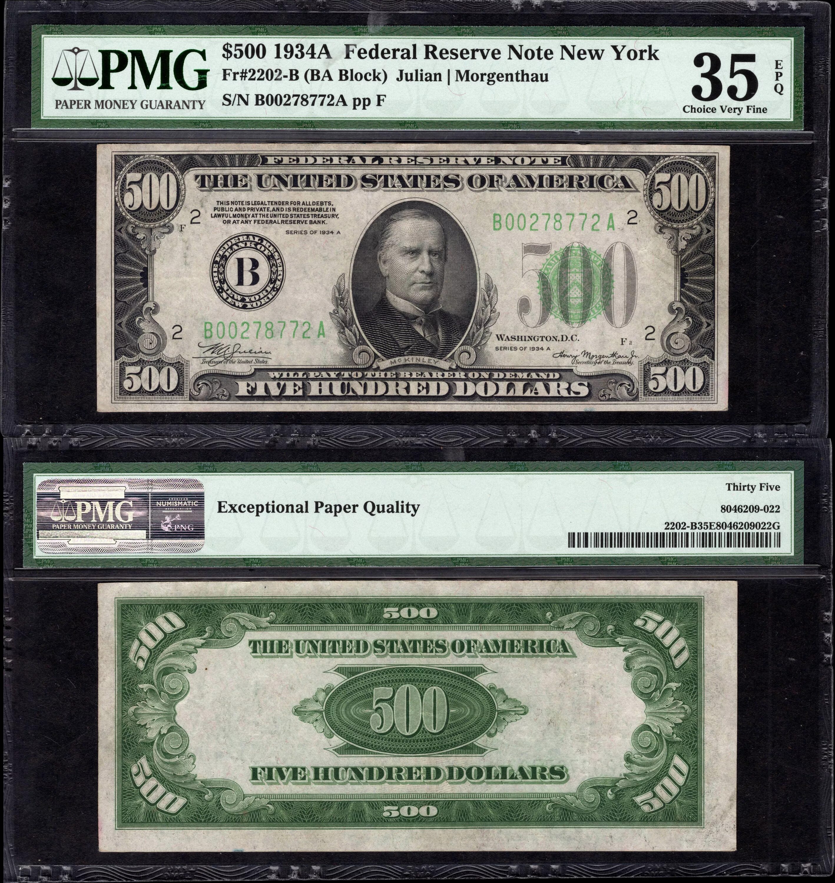 Долларовая купюра. 500 Долларовая купюра. Federal Reserve Note 1934 год. Купюра 500 долларов США.