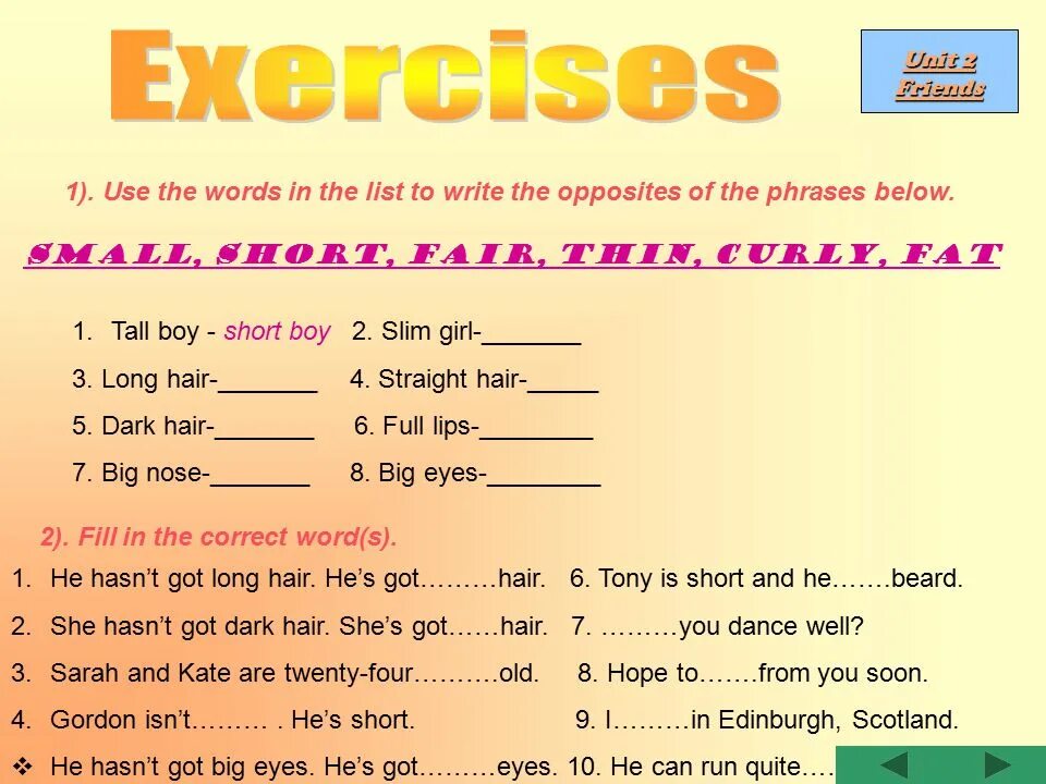 Write the opposites words. Write the opposites. Write the opposites of the adjectives. Write the opposites big. Write the opposite the shortest.