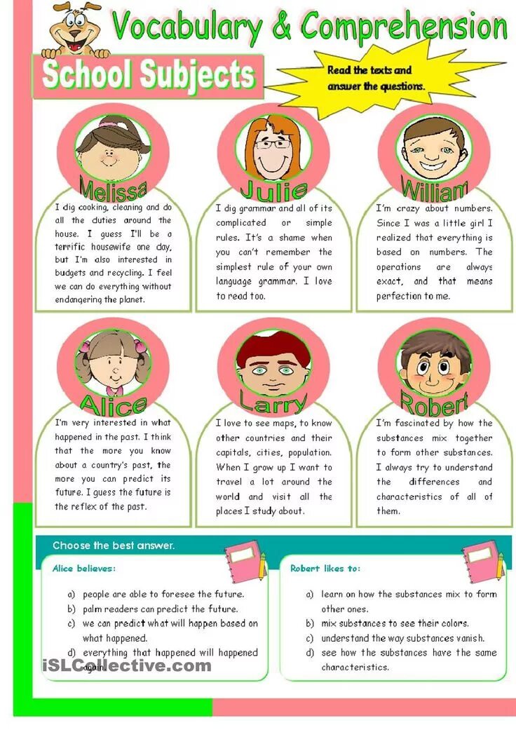 Questions about reading