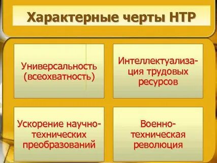Черты научно технической революции