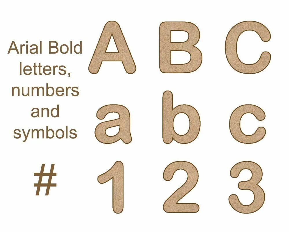 Arial Bold. Шрифт Ариал Болд. Letters and numbers. Arial Bold цифры.