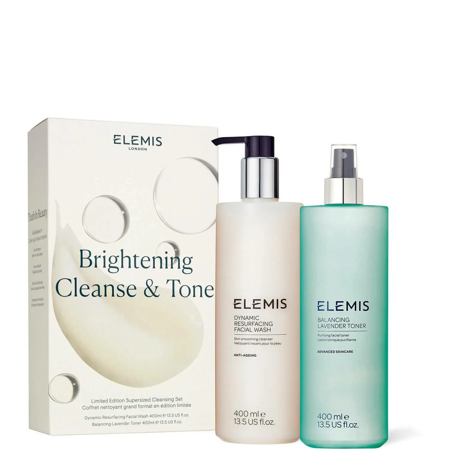 Fraijour Biome 5-lacto Balance Gel Cleanser. Elemis Balancing Lavender Toner. Elemis Dynamic Resurfacing face Wash. Elemis Energising Cleanse & Tone.