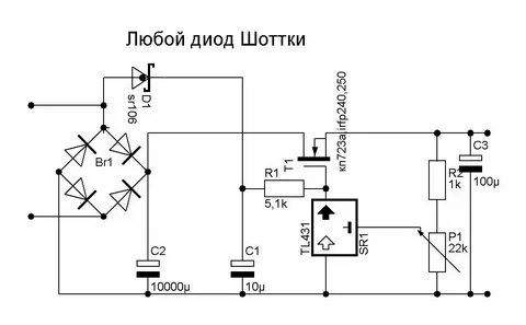 Схема регулятора напряжения на 12 вольт