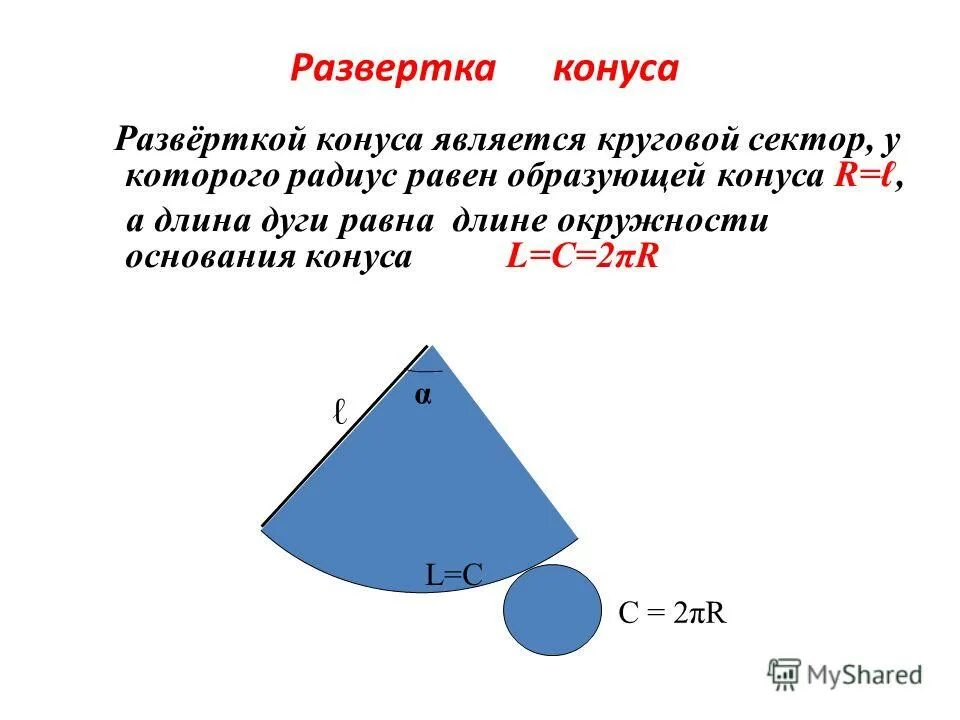 Длина окружности основания