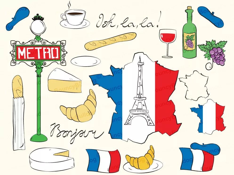 Атрибуты франции. France symbols. Символ франции предмет. Символы франции для детей. Символы франции картинки.