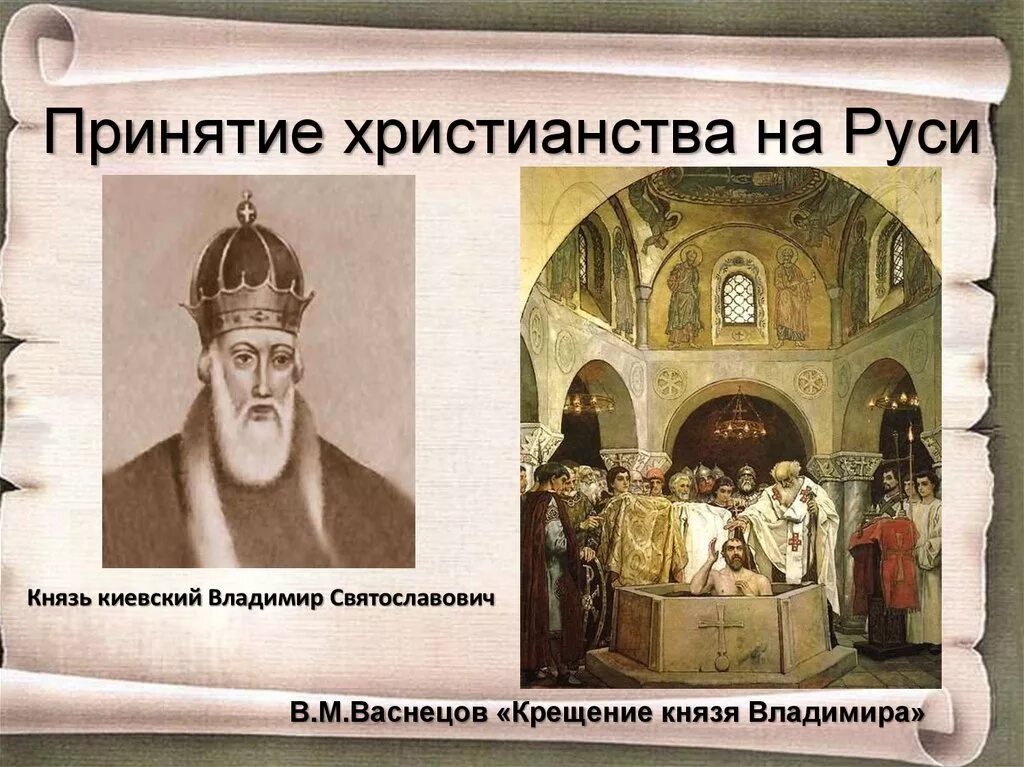 В каком христианство пришло на русь. Принятиехристьянства на Руси. Принятие крестьянства на Руси.