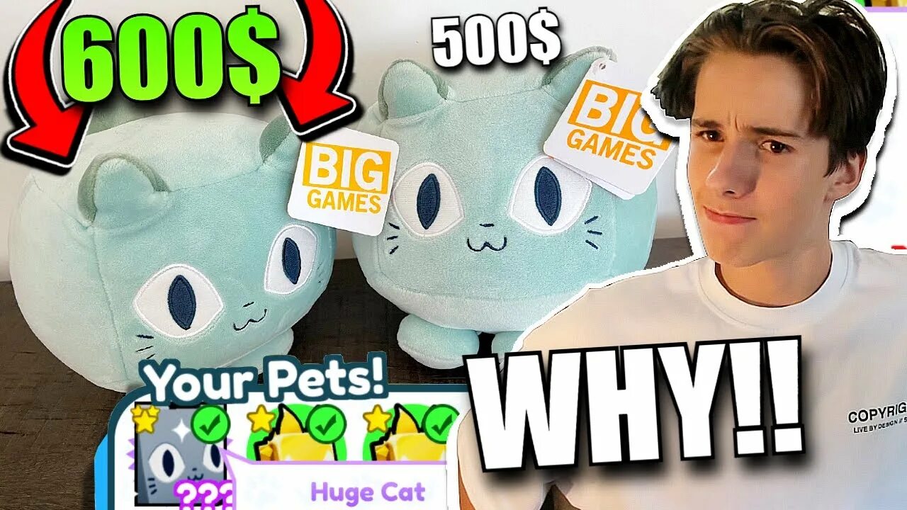 Huge pet x. Игрушки ПЭТ симулятор. Мягкая игрушка ПЭТ симулятор. Huge Cat игрушка. Хьюдж Кэт.