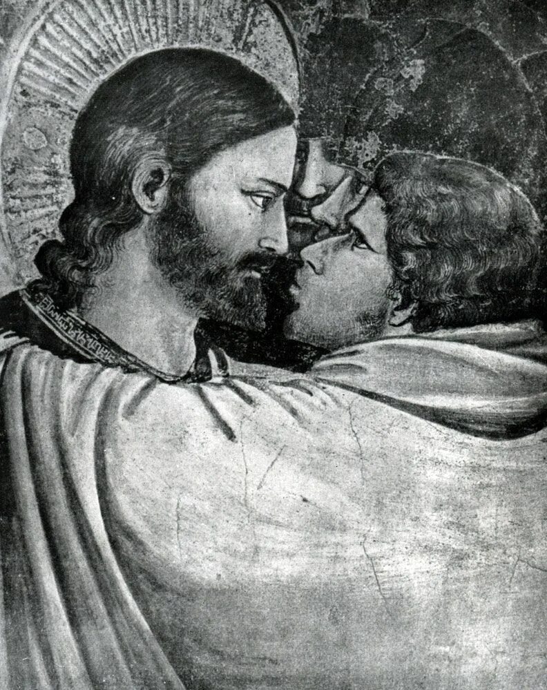 Почему иуда христа. Джотто поцелуй Иуды. Джотто поцелуй Иуды фреска. Джотто предательство Иуды. Джотто ди Бондоне поцелуй Иуды.