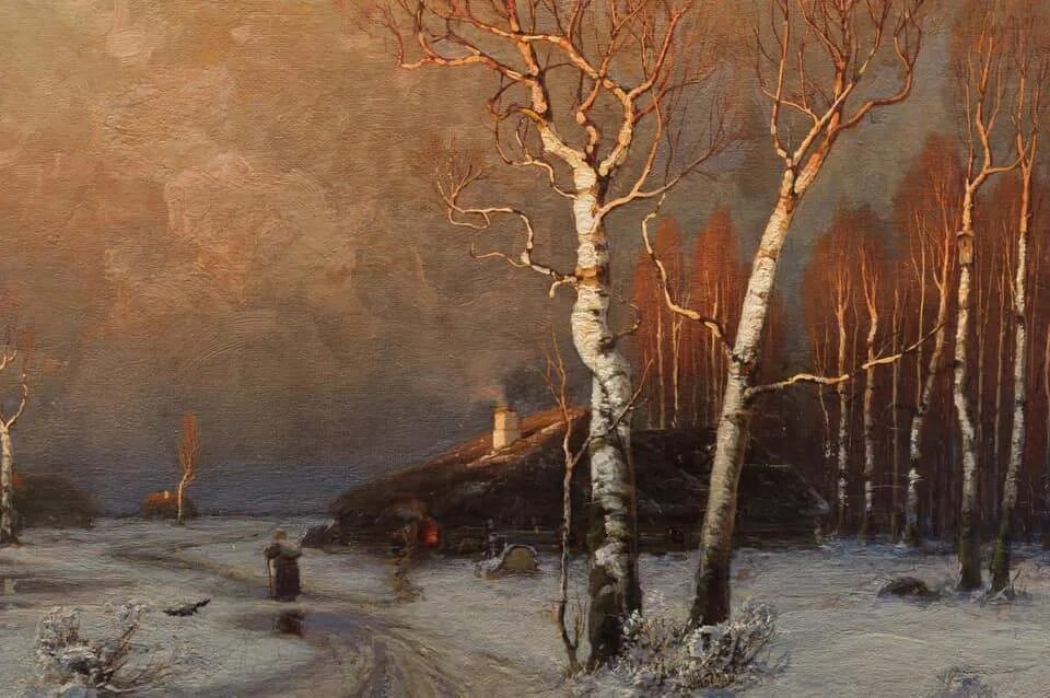 Деревья в снегу. Метель. Кацевал елена живопись. Стояла белая зима с жестокою тишиной безоблачных. Елена кацевал картины.