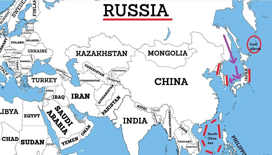 Power of Siberia 2. СИБИРИЯ на карте. Siberia in World Map.