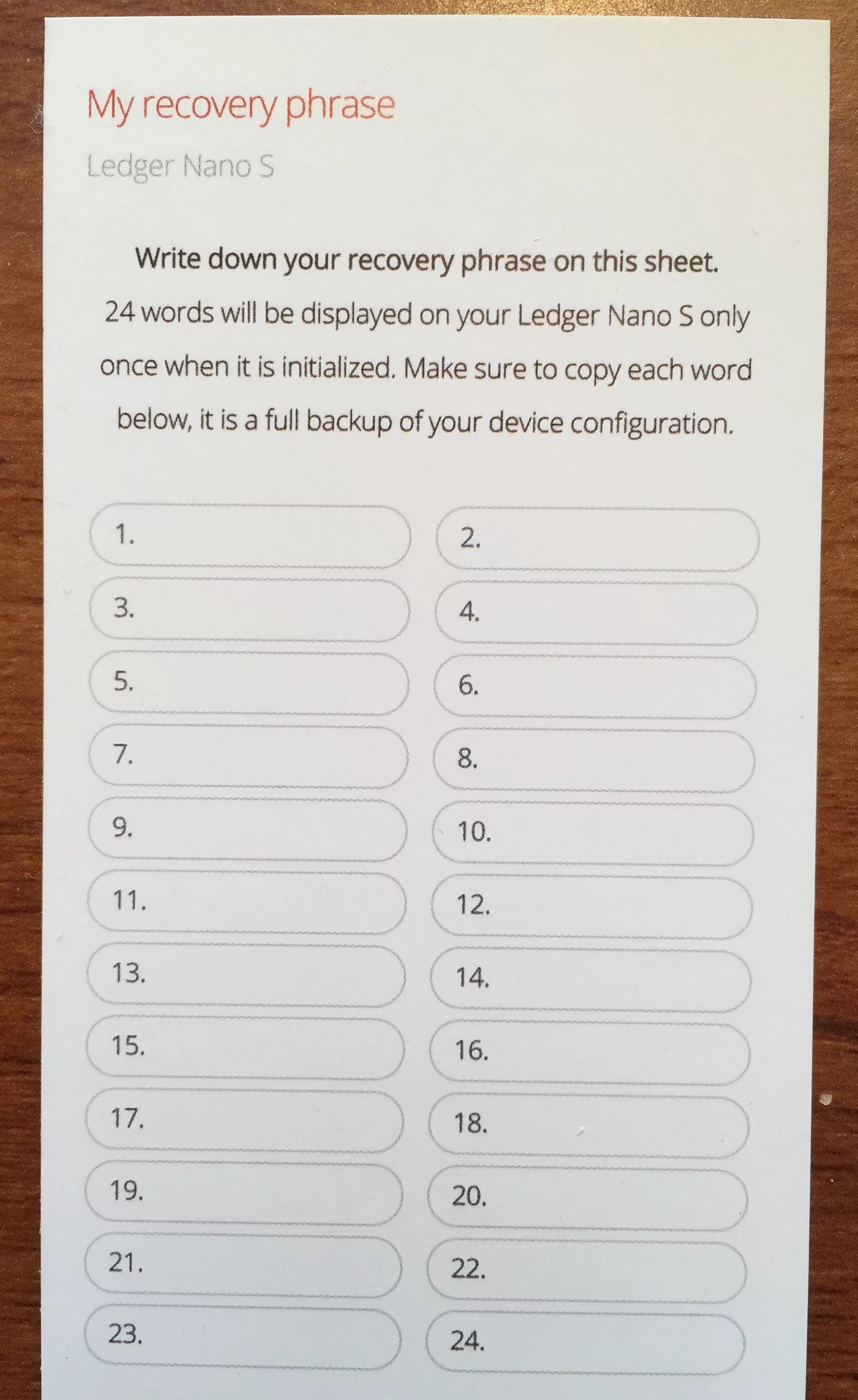 Recovery слова. Ledger recovery phrase. recovery sheet ledger. seed phrase ledger. бланк для seed фразы.