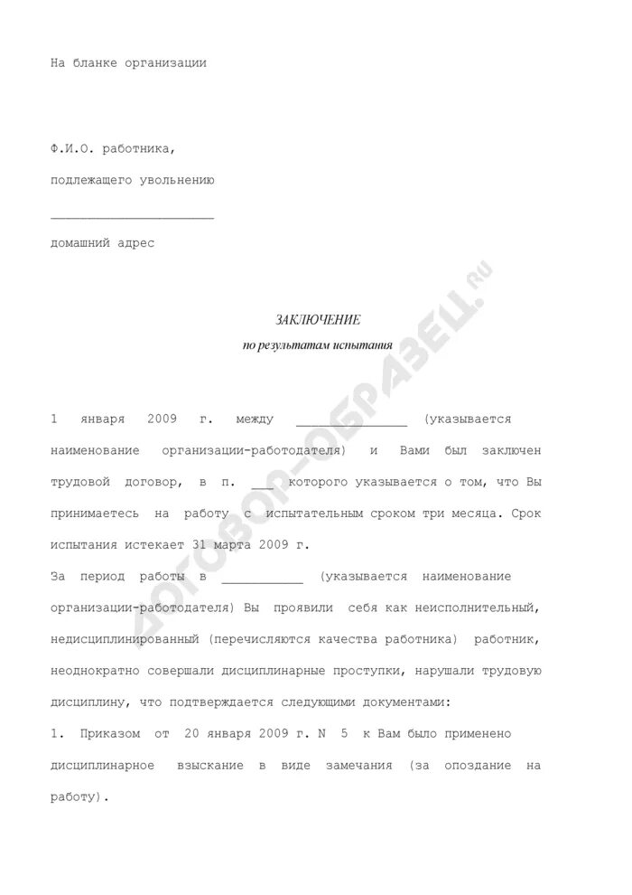 Отчет по испытательному сроку. Отчет по испытательному сроку
