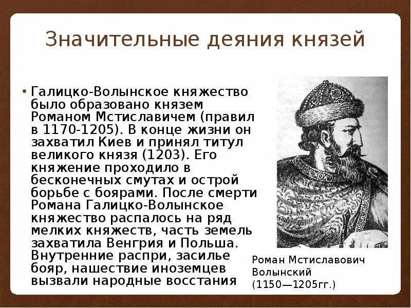 Галицко волынское княжество известные правители