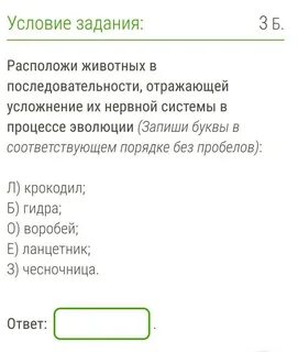 Запишите предложения в той последовательности