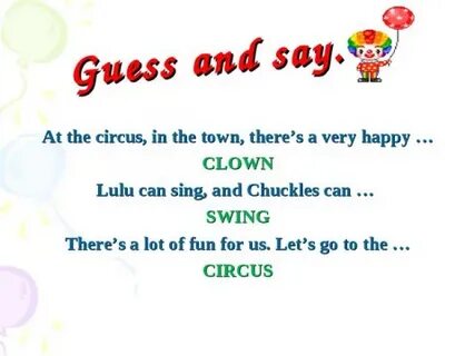 Larry am at the circus