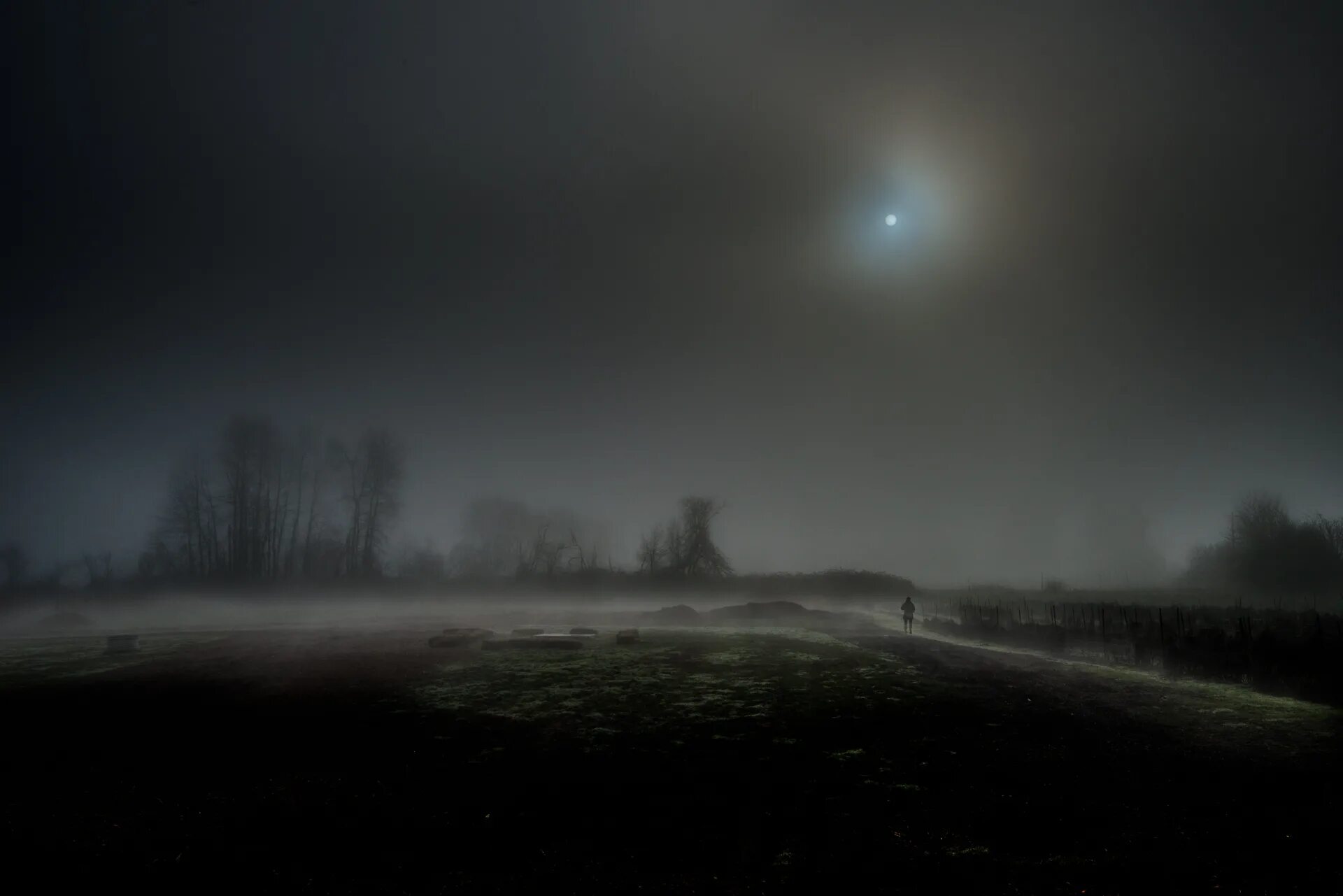 Туман в поле ночью. Полночь мгла. Мгла и Темнота. Туман мрак Луна.