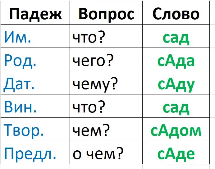 Другом падеж. В саду падеж. Склонение слова сад. Просклонять слово сад по падежам. Растет в саду падеж.