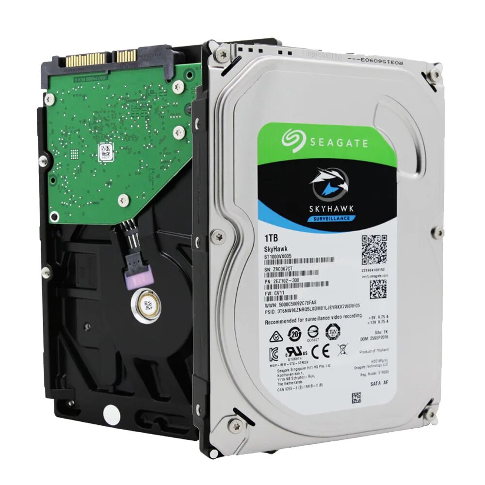 Различия жестких дисков. Seagate Skyhawk 1 ТБ st1000vx005. Жесткий диск HDD Seagate 1tb. Жесткий диск HDD Seagate Skyhawk. Жёсткий диск 1 ТБ Seagate.