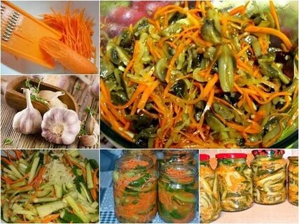 Острая морковь с огурцами