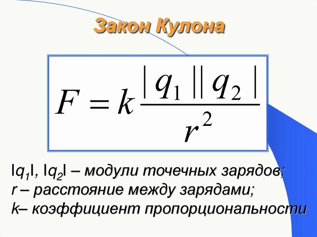 F k q1 q2 r найти q1