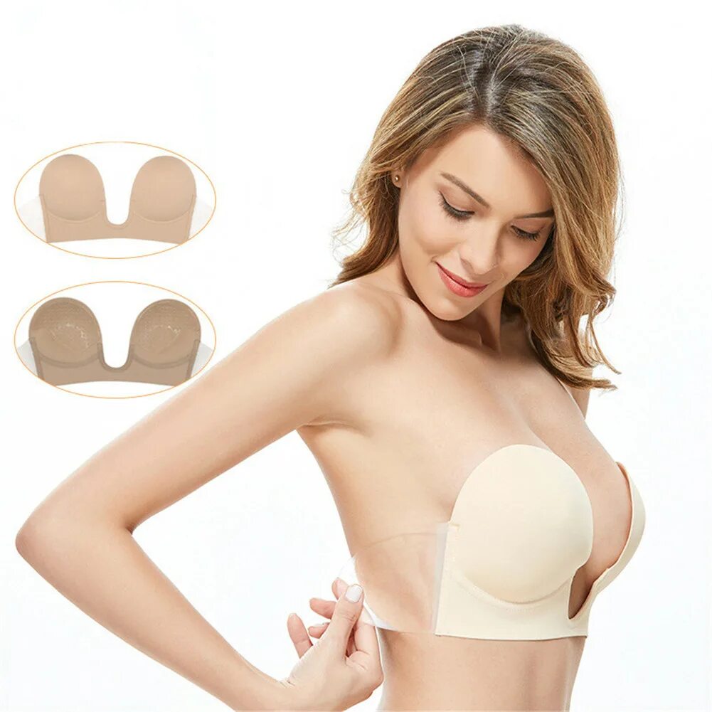 Мода. Вместо бюстгальтера ношу. Одевает липкий лифчик. Вместо бюстгальтера ношу. Корректирующее белье лифчик.